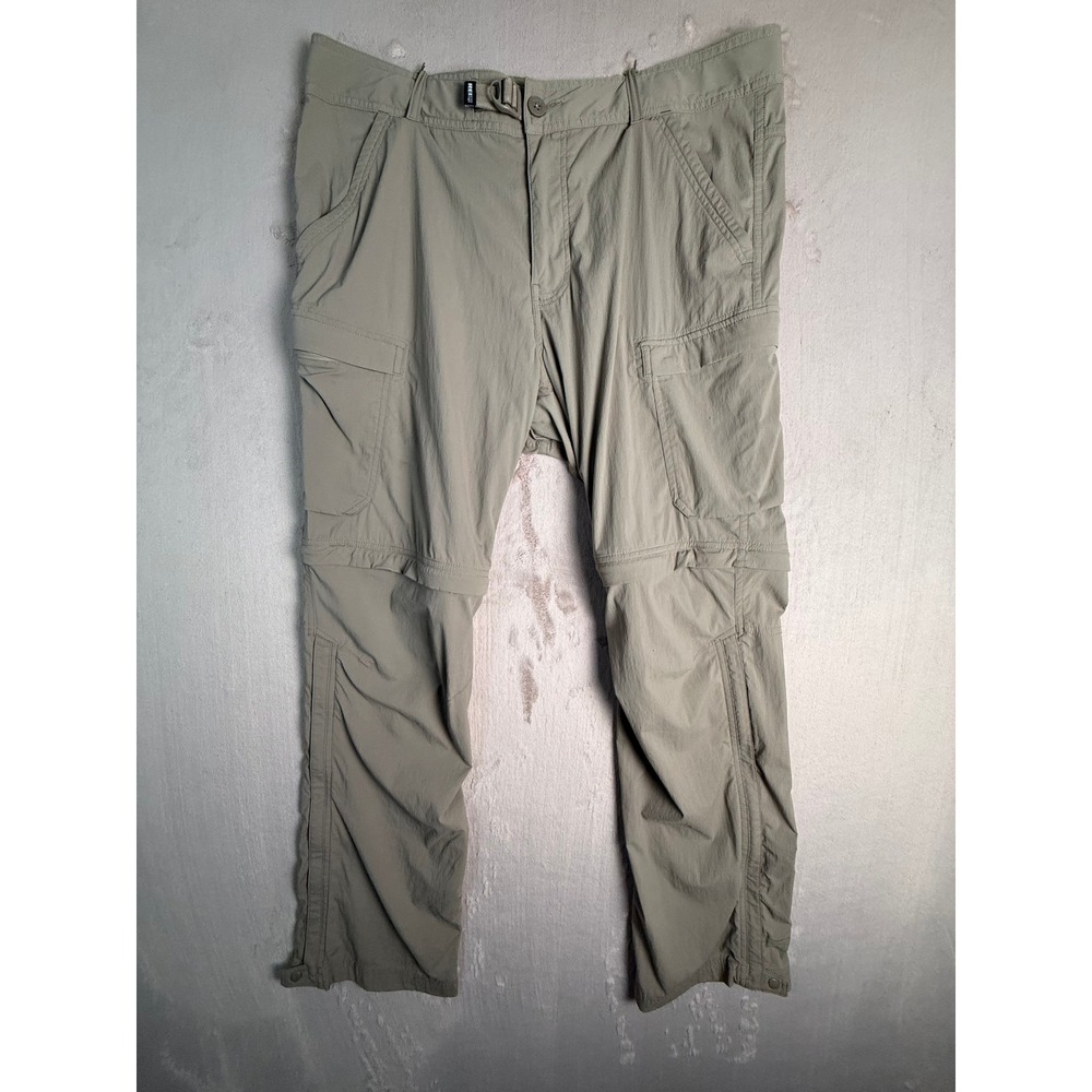 REI Co-op Sahara Convertible‎ Hiking Pants Mens 36x30 Khaki Green Relaxed Fit